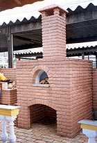 Wood fired oven kit with brick veneer finish