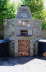 Wood fired oven installation with Pennsylvania blue ston