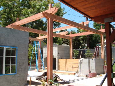 Pergola joist connection details