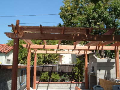 Pergola joists and cross joists