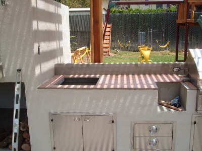 Countertop tile installation