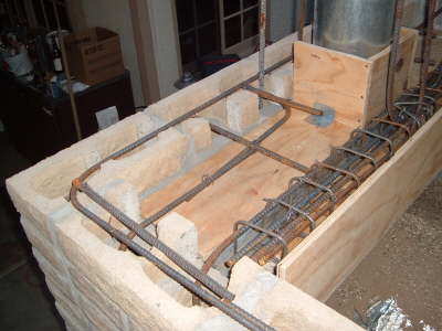 Lentel to support chimney detail