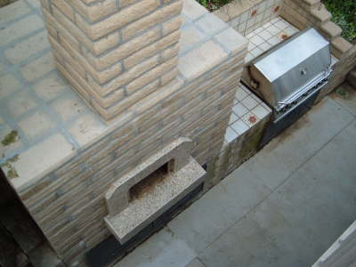 BBQ area with new oven