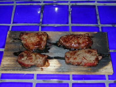 Oak planked Argentinean Filet Mignon