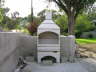 Base, firebox, cooking area, hood and chimney