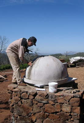 Mason grouting oven dome