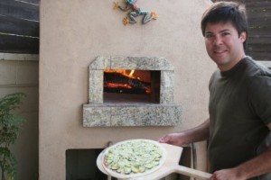 Zucchini wood fired pizza